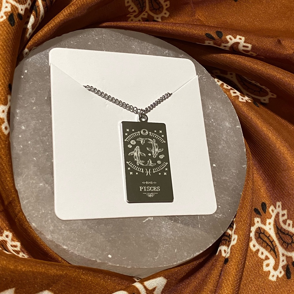 ⭐️ Pisces Silver Zodiac Necklace